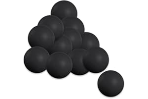 KEESHA Ceramic Fire Pit Balls, 4" Set of 12 Round Fire Spheres for Indoor and Outdoor Fire Pits or Fire Bowl, Reusable Fire Balls for Natural or Propane Fireplace, Black