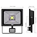 CLY 50W Motion Sensor Flood Lights Outdoor Security Floodlight Waterproof IP66 Cool White 6000K 4500 Lumens PIR Flood Lights (Without Plug)