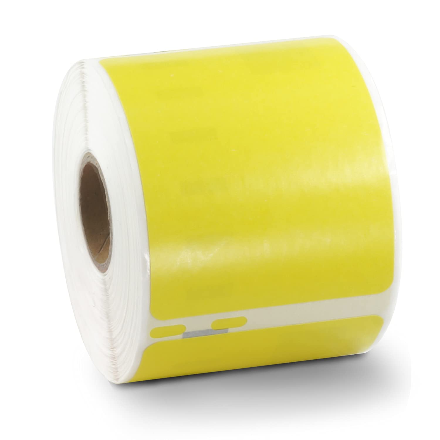 BETCKEY - 1 Roll Yellow Large Shipping/Name Badge Labels Compatible with DYMO 99014(S0722430), 54mm x 101mm, 240 Colored Labels Compatible with DYMO LabelWriter 450, 4XL, NOT Fit 550 or 5XL