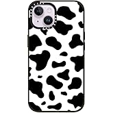 CASETiFY Impact iPhone 14 Case [4X Military Grade Drop Tested / 8.2ft Drop Protection/Compatible with Magsafe] - Cow Print - Glossy Black