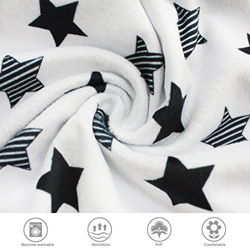 BORITAR Minky Nursing Pillow Covers 2 Pack, Super Soft Grey Arrow and Stars Printed with Dotted Backing - Thumbnail 7