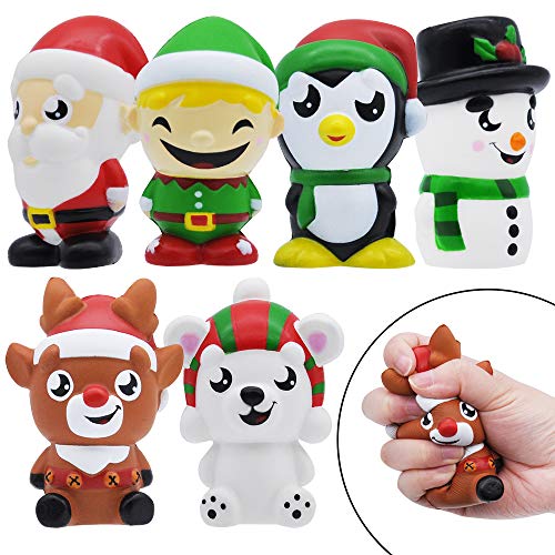 JOYIN Christmas Squishy Coloring Craft Kit Slow Rising with 6 Different