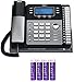 RCA 25424RE1 4-Line Expandable Phone System with Intercom Bundle with Blucoil 4 AAA Batteries