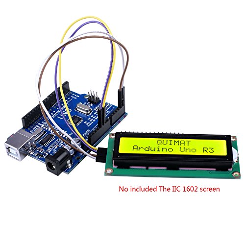 Quimat Arduino UNO R3 ATmega328P CH340 Development Board Compatible Arduino IDE Development Kit Microcontroller with USB Cable Straight Pin Header 2.54mm Pitch Robot Parts