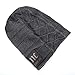 Stylish Unisex Baggy Beanie Slouchy Crease Knit Beanie Baggy Skull Cap Hat (Gray)