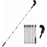 Gutter Cleaning Tools from the Ground, 10.5 FT Long Reach Gutter Cleaning Tool with Adjustable Stainless Steel Pole, No Ladder Needed Gutter Cleaner Tool for Roof Gutters, Removes Leaves, Pine