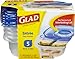 Glad Food Storage Containers - Entree Container - 25 Ounce - 5 Containers