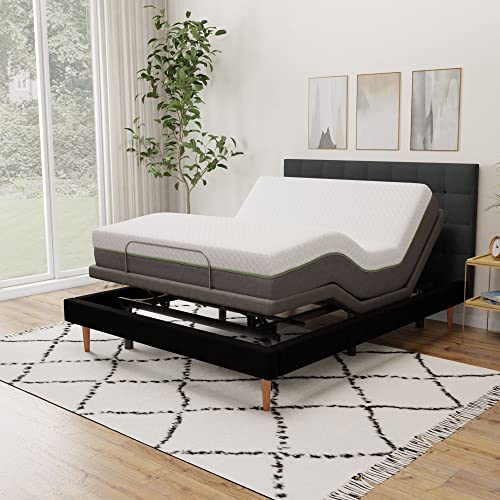 e3 King Size Adjustable Bed Frame and 12 Inch Copper Infused Cool