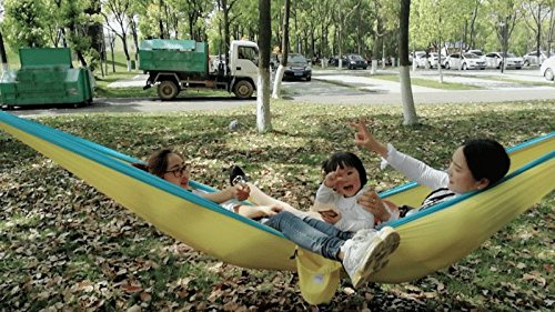 Cutequeen TRADING Parachute Nylon Fabric Hammock With Tree straps;Color Dark green/black