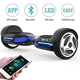 Gyroor Swift Hoverboard Self Balancing Hoverboard with Music Speaker LED Lights, 6.5 inch Two-Wheel Hoverboard with UL2272 Certificated