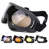 Laho UV Protection Ski Goggles Outdoor Sports Ski Glasses CS Army Tactical Military Goggles Windproof Snowmobile Bicycle Motorcycle Protective Glasses