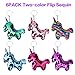 Unicorn Keychains for Girls, Reversible Sequin Flip Color Change Unicorn Keychain, Unicorn Birthday Party Supplies Favors Gifts