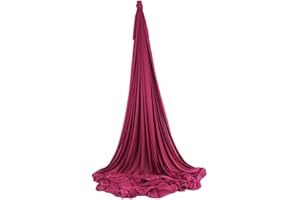 wellsem Deluxe L:5.5 Yards W:3 Yard Pilates Yoga Flying Swing Aerial Yoga Hammock Silk Fabric for Yoga Bodybuilding(5mx2.8m)