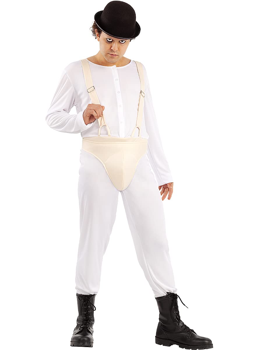 Funidelia | A Clockwork Orange costume OFFICIAL for man size XL Droog, Films & TV Series - Orange - Costumes for adults fancy dress & props for Halloween, carnival & parties