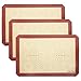 Cook Time Silicone Baking Mat - Half Sheet Baking Macaron Sheet Liner Set Non Stick Cookie Mat(Thick/Large/Non-stick) - Macaron/Cake/Bread Making (Half Sheet Mats,3pk)