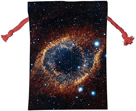 Galaxy Eye Santa Claus Gift Bag 3D Christmas Drawstring Gift Bag Sack for Kids Xmas Present