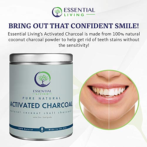 Essential Living Activated Charcoal Powder Food Grade AllNatural