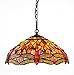 Chloe CH2825DB18-DH3 Tiffany-style Dragonfly 3-Light Ceiling Pendant Fixture, 18-Inch