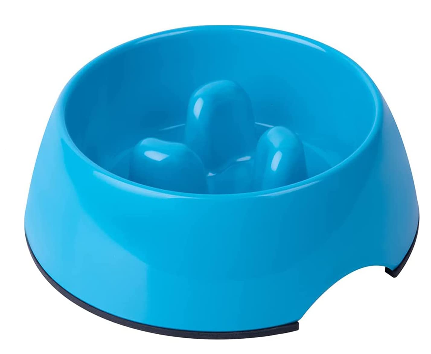 SUPER DESIGN Gobble-Stop Slow Feeder Dog Bowl Slow Eating Anti-Gulp BPA Free Melamine Bowl Fun Interactive Pet Bowl for Dogs Cats Puppies