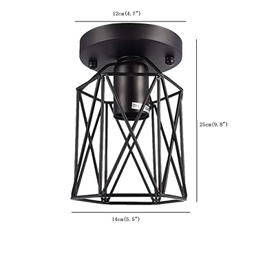 Lighting Ceiling Fans Retro Small Black Ceiling Lights Hollow