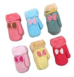 Kids Soft Fuzzy Cozy Mittens 6 Pack