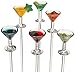 Prodyne Colorful Martini Picks Plastic, Multicolored (Set of 6)