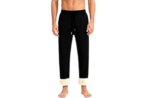 ZWSPTO Men's Thermal Fleece Jogger Pants Sherpa Lined Sweatpants Winter Warm Thick Track Pants Oversize L-8XL