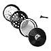 Metrical Poetry Spice Herb Grinder, 2.5 Inch 4 Piece Pollen Chromium Crusher (Black)