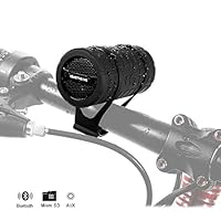 Portable Bluetooth Speaker Box, MakeTheOne Shockproof and Waterproof Mountain Bike Bicycle Wireless Speaker with HiFi Bass for iPhone Samsung Smart Phone and Tablet (Black)