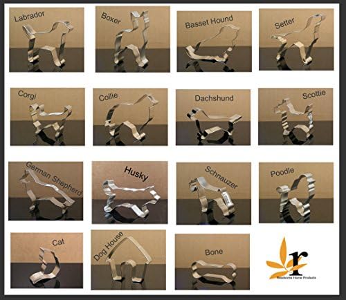 Deluxe 15 Piece Dog Cookie Cutter Set Incl Husky Dachshund Corgi Collie Poodle Scottie Lab