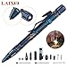 LAIX T05 Multi Function Tactical Pen, Outdoor Titanium Self Defense EDC Gear, Window Breaker, LED High Bright Flashlight, Survival Whistle, Magnesium Rod Flint, Screwdriver Slotted Hexagon Bits Tools