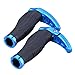 BONMIXC Bike Grips Ergonomic Non-Slip Mountain Bike Grips with Horns Bicycle Grips Shock Absorption Aluminum Alloy Rings Locking
