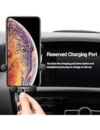 Soporte para teléfono del coche, soporte del teléfono de la salida de aire para el coche, teléfono celular a prueba de choques sin manos Cshidworld Cuna para coche para iPhone Xs Xs Máx XR X 8 8 Plus 7 7 Plus Samsung Galaxy S10 S10 + S9 S9