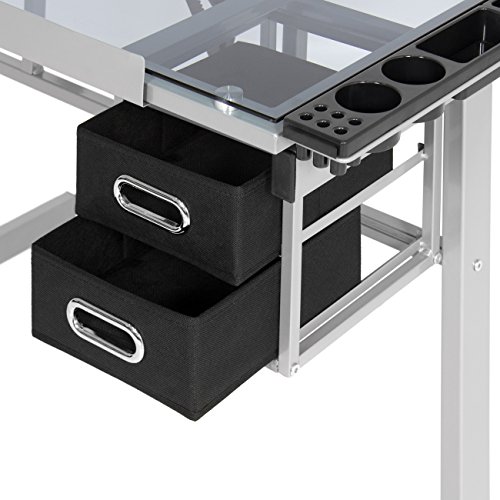 Купить Best Choice Products Office Drawing Desk Station Tempered Glass