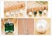 KOREA-JIAEN Imitation Pearl Earrings S925 Silver Plated Base Double Sided Tassel Ear Line (Green)