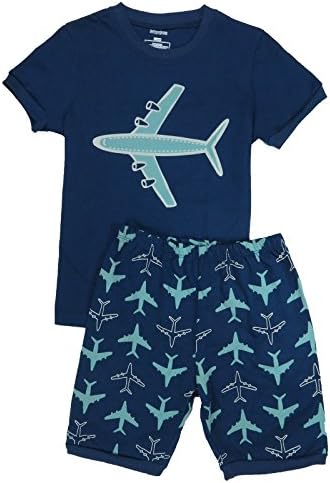 Babypajama Airplane Baby Boys' Short Pajama Set 2 Piece Blue Size 12-18 Monthes