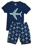 Babypajama Airplane Little Boys' Short Pajama Set 2 Piece Blue Size 4 Years