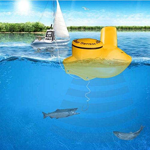 LUCKY Wireless Portable Depth Sounder Finder Sonar Sensor 45M Multilanguages Choose Fish Finder