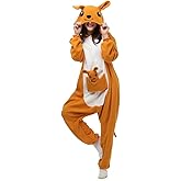 KIANMACAR Adult Kangaroo Onesie Cosplay Costume Pajamas Halloween Sleepwear