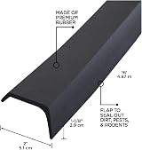 M-D Building Products 3749 Garage Door Bottom Rubber Seal 16 Feet Black view 2