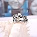 Mytys Vintage Chic Rhodium Plated Black Marquise Crystal Tiny Flowers Paved Cocktail Ring(7)