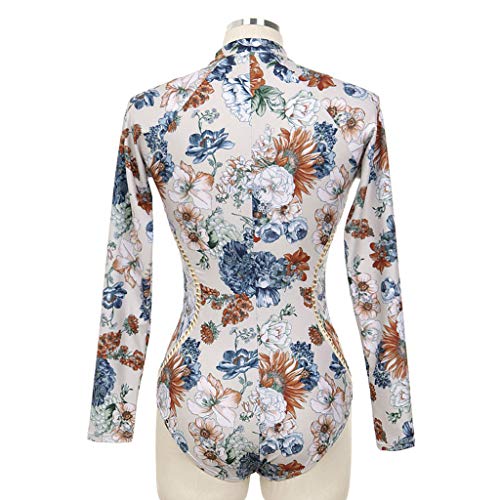 Iusun Women 's One Piece Wetsuit Long Sleeve Jumpsuit Super Stretch Rash Guard UV Protection - Perfect for Swimming/Scuba Diving/Snorkeling/Surfing/Wading