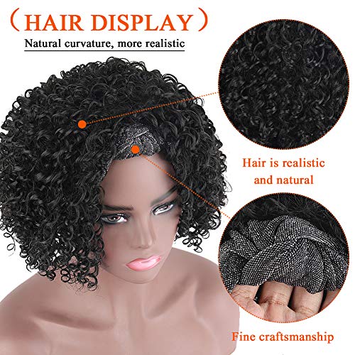CINHOO-Afro-Kinky-Curly-Wigs-with-Headwrap-synthetic-fiber-Jerry-Curly-Afro-Puff-with-The-Cobalt-Silver-Cotton-Headband-Turban-Curly-Wave-Drawstring-Ponytail-2-in-1-Headband-Wig-for-Black-Women1B