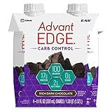 EAS AdvantEDGE Ready-To-Drink Nutrition Shake, Rich Dark Chocolate, 24 Count (one month supply)