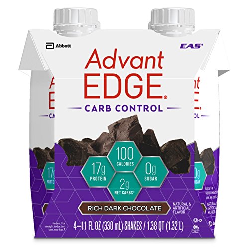 EAS AdvantEDGE Carb Control Protein Shake Rich Dark Chocolate Ready-to-Drink, 17 g of Protein 11 fl oz Bottles, 24 Count EAS AdvantEDGE Carb Control Protein Shake Rich Dark Chocolate Ready-to-Drink, 17 g of Protein 11 fl oz Bottles, 24 Count