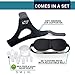 Sleepy Cat Set of Anti Snoring Chin Strap Nose Vents and Eye Mask, Snoring Solution, Adjustable and Flexible for Sleeping for Men Women black