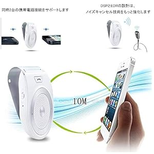 Netvip 車載用 Bluetoothスピーカー ポータブルスピーカー ハンズフリー通話 音楽再生 ブルートゥース4 簡単設定