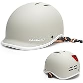 Exclusky Bike Helmet for Adults,Adjustable Cycling Helmet for Men & Women Safety Certified Bicycle Helmet for Commuting, Road Biking, Skating with USB Rechargeable Rear Light