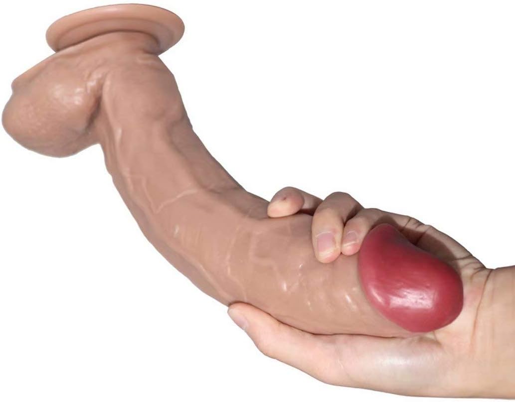 Qlòvè Sóft Tóy,11.8 inch Adjustable Waist Super Soft Strápon Waterproof Lifelike Stick Real Touch Feeling Pleasing Toy Brown