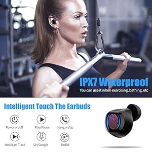 Auricolari Bluetooth 5.0,iPosible Cuffie Bluetooth Senza Fili Cuffie True Wireless Sport Stereo in Ear con 3500mAh… - immagine 6